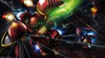  absurdres battle beam_cannon beam_rifle beam_shield cable company_name copyright_notice crossbone_vanguard energy_beam energy_gun explosion firing gundam gundam_battle_operation_2 highres holding holding_weapon mecha mecha_focus mobile_suit nebula no_humans official_art painting_(medium) promotional_art realistic robot scan science_fiction space star_(sky) sunrise_(company) tenjin_hidetaka thrusters traditional_media victory_gundam weapon zero_gravity zoloat 