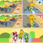 1:1 2026 5_panel_comic absurd_res accident accidental_exposure alcohol aliasing ambiguous_gender angry anthro arm_outstretched back_spikes bandage bandage_on_face belly beverage biped birdo birdo_(character) blush blush_lines bodily_fluids boom boots boots_only bow_ribbon butt celebrating champagne champagne_bottle claws clothed clothing comic confusion countershading covering covering_chest covering_crotch covering_self detailed_background determined diamond_ring digital_media_(artwork) driving driving_kart embarrassed english_text explosion exposed eyelashes eyes_closed fan_character featureless_chest featureless_crotch female finish_line first_place flat_chested footwear footwear_only freckles frown genitals gesture green_body green_boots green_clothing green_footwear green_shell group half-closed_eyes hand_gesture hand_on_hip happy head_spikes hi_res hill holding_object idea idea_bulb jumping kart khloe_koopa koopa koopa_shell koopa_troopa looking_aside looking_at_another mario_bros mario_kart mostly_nude narrowed_eyes nervous nervous_smile nintendo nude open_mouth open_smile orange_boots orange_clothing orange_footwear outside pictographics pink_body pixel_vibri plant podium public public_exposure pussy_peek question_mark race_track raised_leg rear_view red_bow red_spikes ring_(jewelry) road scalie semi-anthro shell shoes shoes_only short_tail smile solo_focus speed_lines spikes spikes_(anatomy) spotlight steel-toe_boots sweat sweatdrop sweater tail text thinking thought_bubble thoughtful_expression three-quarter_view throwing throwing_object throwing_weapon toe_claws tongue tongue_out toony topwear tree trio turtle_shell turtleneck undressing v_sign vehicle vulva white_belly white_body white_countershading worried_look yellow_body yoshi yoshi_(character)