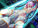  1girl ahegao anal armpits arms_over_head arms_up bdsm blazer blazer, blindfold breasts captured captured, censored dental_gag double_penetration electrodes forced forced, fucked_silly gag game_cg helpless hentai_game machine machine, milking_machine moaning nude open_mouth pink_hair probe probe, pussy restrained ring_gag ryona ryona, sex_machine short_hair solo spread_legs testa_ha_shoujo_blazer testa_ha_shoujo_blazer, tongue tongue_out tube tube, vaginal wire wires wires, 