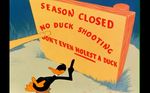 colors daffy_duck duck_season grass ground looney_tunes nest not_sure_if_there_is_much_more_to_say_as_i_don&#039;t_think_there_are_any_more_tags_needed porky_pig sign sitting stick warner_brothers words 