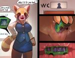  2023 aggressive_retsuko ailurid anon anthro bus clothing commercial_vehicle dialogue digital_media_(artwork) english_text female fur genitals hi_res larger_female male mammal netflix open_mouth penetration public_transportation pussy red_panda retsuko sanrio size_difference smaller_male solo speech_bubble text ti-suger topwear vehicle vehicle_for_hire 