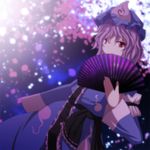  bad_id bad_pixiv_id hat highres purple_hair s-syogo saigyouji_yuyuko smile solo touhou 