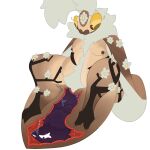  1:1 abdomen_vore alpha_channel ambiguous_fluids anthro arthropod avian back_wings belly bird bodily_fluids corvid corvus_(genus) crow female female/female flora_(pillowater) flower fluffy hands_behind_back hi_res insect lepidopteran moth myla_(astres) nipples nude oscine overweight passerine paws pillowater plant safe_vore saliva unusual_vore vore wings 