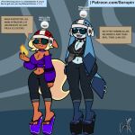  animated antenna_wire anthro armor bottomwear bracelet brainwashing breasts choker cleavage clothed clothing collar duo ear_piercing ear_ring eeveelution female flareon footwear freya_(soropin) generation_1_pokemon generation_4_pokemon glaceon glaze_(soropin) headgear helmet high_heels hypnosis jewelry l33t_hamm3r_broz. mind_control necklace nintendo pants partners_in_time piercing pokemon pokemon_(species) ring_piercing shoes soropin spiral spiral_eyes submissive submissive_female tech_control wedge_(footwear) 