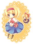  alice_margatroid bad_id bad_pixiv_id blonde_hair blue_eyes capelet chibi dress hairband kureha_goya open_mouth ribbon shanghai_doll solo touhou 