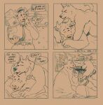 2023 anal anal_penetration anthro anthro_on_anthro anthro_penetrated anthro_penetrating anthro_penetrating_anthro belt bovid bovine box candle canid canine canis cardboard cardboard_box cattle clothed clothed_anthro clothed_male clothing comic container cosmic_dog delivery_(commerce) delivery_employee domestic_dog duo english_text eyes_closed from_behind_position fully_clothed fully_clothed_anthro fully_clothed_male guitar hi_res horn inside male male/male male_anthro male_penetrated male_penetrating male_penetrating_male mammal monochrome musical_instrument nude nude_anthro nude_male open_mouth penetration penile penile_penetration penis_in_ass plucked_string_instrument prone_bone_position sepia sex smile speech_bubble speed_bump_position string_instrument tail text