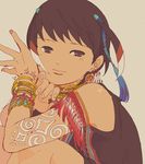  bad_id bad_pixiv_id black_hair bracelet earrings face hair_ornament hands inazuma_eleven_(series) inazuma_eleven_go jewelry kotake_(tuvaru) male_focus necklace shuu_(inazuma_eleven) smile solo tattoo 