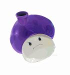  >:( artist_name ben-day_dots black_eyes closed_mouth commentary dutch_angle film_grain from_below frown full_body fume-shroom_(plants_vs._zombies) highres hightguy looking_at_viewer mushroom no_humans plants_vs._zombies screentones simple_background solid_oval_eyes solo untranslatable_commentary v-shaped_eyebrows white_background 