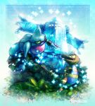  alternate_color claws commentary english_commentary fangs grin highres joannazelle krokorok open_mouth pokemon pokemon_(creature) pokemon_focus regice shiny_pokemon signature smile sparkle teeth toxicroak tumblr_username web_address 