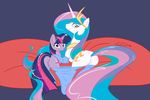  friendship_is_magic my_little_pony no-ink princess_celestia twilight_sparkle 