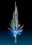  bandai_namco black_background blue_background crystal crystal_sword floating floating_object floating_weapon glowing glowing_sword glowing_weapon gradient_background greatsword no_humans object_focus official_art soul_calibur_(crystal_greatsword) soulcalibur soulcalibur_iv sword weapon 