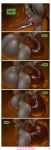 aamonsmom_(james_howard) abdominal_bulge absurd_res anal anal_vore anthro bat bodily_fluids comic demon dialogue gynomorph hi_res hyper_prolapse intersex james_howard mammal patreon prolapse solo subscribestar sweat vore
