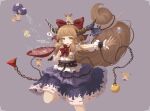  02charaice20 6+girls absurdres ball_and_chain_restraint blonde_hair bow brown_horns clone commentary_request cup gourd hair_bow heart highres holding holding_cup holding_gourd horn_ornament horn_ribbon horns ibuki_suika leg_up long_hair looking_at_viewer mini_person minigirl multiple_girls oni open_mouth pixel_art ribbon ribbon-trimmed_skirt ribbon_trim sakazuki shirt smile solo_focus spoken_heart touhou white_shirt wrist_cuffs yellow_eyes 