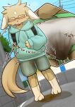 2025 3_toes absurd_res angle_view anthro backpack backpack_strap bar_emanata blue_bottomwear blue_clothing blue_hoodie blue_shorts blue_topwear blush bodily_fluids bottomwear clothing cutaway dipstick_tail drawstring_topwear emanata endoudouhu eyes_closed eyewear feces feces_bulge feces_in_underwear feet fur genital_fluids glasses hand_on_belly hi_res hoodie japanese_text low-angle_view male mammal markings multicolored_body multicolored_fur omorashi open_mouth outside peeing plant pooping power_lines rear_view shorts soiling soiling_clothing solo sound_effects standing standing_on_toes tail tail_markings tan_body tan_fur text toes topwear tree two_tone_body two_tone_fur underwear urine urine_on_ground urine_on_self urine_pool urine_stream walking wetting wetting_bottomwear white_body white_fur white_tail_tip