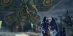  2boys absurdres antennae arthropod_limbs bare_tree bug carapace claws cloud cloudy_sky colored_bangs commentary demon demon_horns demon_wings duel_(yu-gi-oh!) duel_arena duel_monster electricity english_commentary fangs floating giant_insect green_carapace highres horns insect_wings insector_haga jacket moth_antennae multiple_boys outdoors oversized_bug perfectly_ultimate_great_moth skeleton sky spiked_hair standing summoned_skull thomas_pak tree wings yami_yugi yu-gi-oh! yu-gi-oh!_duel_monsters 