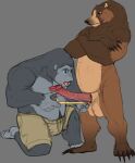 2026 5_fingers 5_toes absurd_res anatomically_correct anatomically_correct_genitalia anatomically_correct_penis animal_genitalia animal_penis anthro ape arm_markings aroused balls bear belly big_balls big_penis biped blue_eyes bottomwear brown_arms brown_bear brown_body brown_claws brown_ears brown_feet brown_fur brown_hands brown_legs brown_mane brown_nose brown_pawpads brown_paws cheek_markings claws clothed clothing digital_drawing_(artwork) digital_media_(artwork) duo erection facial_markings feet finger_claws fingernails fingers fur fur_markings genitals gorilla gorillajack grey_body grey_ears grey_feet grey_fur grey_hands grey_penis grey_skin grizzly_bear hair handpaw haplorhine head_markings hi_res humanoid_feet kneeling kuruk_(character) long_penis looking_at_another male male/male male_anthro mammal mane mane_hair markings measuring measuring_penis monotone_balls monotone_body monotone_feet monotone_fur monotone_genitals monotone_hands monotone_inner_ear monotone_markings monotone_skin mostly_nude multicolored_body multicolored_fur multicolored_penis muzzle_(marking) nails nude open_mouth orange_eyes overweight overweight_anthro overweight_male pants pawpads paws penis pink_penis pink_tongue plantigrade primate red_penis sephrendemon sheath short_ears short_fur shorts side_view sketch slightly_chubby slightly_chubby_anthro slightly_chubby_male small_ears snout snout_markings standing surprised tall tan_balls tan_belly tan_body tan_bottomwear tan_clothing tan_fur tan_inner_ear tan_markings tan_pants tan_sheath tape_measure teeth thick_penis third-party_edit toe_claws toes tongue topless two_tone_body two_tone_fur two_tone_penis ursine vein veiny_penis