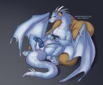 2020 angry animal_genitalia anus black_sclera blue_body blue_penis blue_scales blush bodily_fluids claws controller countershade_torso countershading darkenstardragon dated digitigrade dragon electronics erection european_mythology feral finger_claws gaming genital_fluids genital_slit genitals grey_background head_spikes headphones holding_controller holding_object horn icewing_(wof) knot knotted_penis long_neck lying male membrane_(anatomy) membranous_wings mythological_creature mythological_scalie mythology on_back penis pillow playing_video_game precum scales scalie shaded simple_background snout solo spiked_tail spikes spikes_(anatomy) spread_legs spreading tail toe_claws watermark western_dragon wing_claws wings wings_of_fire winter_(wof)