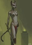  anthro breasts feline female khajiit loincloth mammal nipples skyrim slim solo sword the_elder_scrolls the_elder_scrolls_v:_skyrim vectorconflict video_games weapon 