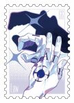  1boy character_name hand_focus hand_tattoo kithwith_(kith_0121) one_piece postage_stamp shadow sparkle tattoo trafalgar_law 