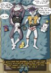 absurd_res anthro canid canine clothing duo final_fantasy footwear fox hi_res male male/male mammal marble_fox moogle petitluca red_fox siren_(mooncalled) socks square_enix true_fox