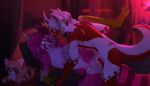 absurd_res ailurid anthro balls bedroom big_balls big_penis bodily_fluids breasts canid canine canis couples cum cum_inside deer dialogue dragon dragonfruit_(elvche) drooling duo eastern_dragon ejaculation enjoying folfie_winter fox from_front_position genital_fluids genitals gynomorph hand_holding hi_res huge_penis hybrid intersex intersex/male knot knotted_penis lying male mammal missionary_position moon mythological_creature mythological_scalie mythology on_back one_eye_closed orgasm penis plushie raised_leg red_moon red_panda saliva scalie seraris sex simultaneous_orgasms size_difference spread_legs spreading sweat sweatdrop unknown_artist wolf