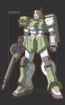  alternate_universe character_name commentary_request fusion glowing glowing_eyes gun gundam gunzakum highres ke_yukikaze machine_gun mecha mecha_focus mobile_suit mobile_suit_gundam no_humans original radio_antenna red_eyes robot rx-78-2_gundam science_fiction scope shoulder_spikes spikes weapon zaku_ii 