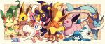  2020 ambiguous_feral ambiguous_gender blue_eyes border clenched_teeth cute_fangs diamond_background dipstick_tail ear_fins ears_down eevee eeveelution espeon evolutionary_family eyes_closed fangs feral fin flareon fluffy forehead_gem forked_tail frill_(anatomy) frown gem generation_1_pokemon generation_2_pokemon generation_4_pokemon generation_6_pokemon glaceon grin group group_portrait head_fin hi_res jolteon leaf leaf_ears leaf_tail leafeon loaf lying makotoo markings neck_frill neck_tuft nintendo notched_ear on_front one_eye_closed open_mouth open_smile pattern_background pivoted_ears pokemon pokemon_(species) portrait red_eyes ribbons_(anatomy) sad simple_background size_difference smile sylveon tail tail_markings teeth tuft umbreon unusual_anatomy unusual_tail vaporeon white_border wink 
