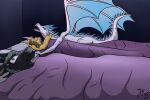 2025 ah_yes._me._my_girlfriend. angry annoyed bed bedding black_body blanket blue_body blue_eyes brown_body constricted_pupils dated dragon ear_piercing ear_ring eyes_closed fangs female feral frown furniture green_eyes group happy hi_res horn hug icewing_(wof) inside jackkosmatfa male membrane_(anatomy) membranous_wings meme moonwatcher_(wof) mythological_creature mythological_scalie mythology nightwing_(wof) piercing pupils qibli_(wof) ring_piercing sandwing_(wof) scalie shaded sharp_teeth signature small_pupils smile snout spikes spikes_(anatomy) tail teeth tongue tongue_out trio wings wings_of_fire winter_(wof) 