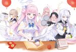  <|>_<|> 5girls :< :d absurdres ahoge azusa_(blue_archive) black_choker black_sailor_collar black_skirt blue_archive blue_bow blue_bowtie blue_flower blunt_bangs blush bow bowtie braid breasts broken brown_hair buttons cabbage calendar_(object) can't_show_this_(meme) capelet chinese_commentary choker closed_mouth commentary_request cooking covering_another's_breasts covering_breasts covering_privates cowboy_shot crescent_ornament crossed_bangs cutting_board double-breasted downturned_eyes dress dress_bow feathered_wings flower food frilled_sailor_collar frills frown frying_pan green_eyes hair_between_eyes hair_bow hair_bun hair_flower hair_intakes hair_ornament halo hanako_(blue_archive) hifumi_(blue_archive) high-waist_skirt highres holding holding_food holding_frying_pan holding_jar holding_knife huge_ahoge jar knife koharu_(blue_archive) large_breasts long_hair long_sleeves looking_at_food looking_at_object looking_at_viewer looking_down low_twintails low_wings make-up_work_club_(blue_archive) meme mika_(blue_archive) motion_lines multiple_girls neckerchief nose_blush open_mouth peroro_(blue_archive) pink_flower pink_hair pink_halo profile puffy_long_sleeves puffy_sleeves purple_eyes purple_flower red_halo sailor_collar sailor_shirt shirt sidelocks simple_background single_bare_shoulder single_braid single_side_bun skirt smile sparkle tomato trinity_general_school_logo tsurime twintails v-shaped_eyebrows very_long_hair white_background white_bow white_capelet white_dress white_hair white_sailor_collar white_shirt white_wings wing_flower wings yang_any_mao yellow_eyes yellow_halo yellow_neckerchief 