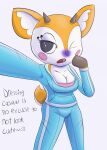 2026 absurd_res aggretsuko antelope anthro antlers black_antlers black_eyes blue_bottomwear blue_clothing blue_pants blue_shirt blue_topwear blue_tracksuit bottomwear bovid bra breasts changing_color clothing colored dialogue digital_media_(artwork) english_text eyelashes female gazelle hi_res hooves horn jackiesquirrel mammal multicolored_body one_eye_closed open_mouth orange_body orange_ears orange_tail pants pink_bra pink_cheeks pink_clothing pink_mouth pink_underwear portrait purple_nose red_tongue sanrio shaded shirt simple_background solo tail text thomson's_gazelle three-quarter_portrait three-quarter_view tongue topwear tracksuit true_antelope tsunoda_(aggretsuko) turning_purple two_tone_body two_tone_tail underwear white_background white_body white_inner_ear white_tail 