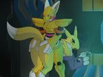  bpq00x crossover cubit_foxtar digimon mega_man renamon 