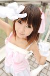  amami_haruka cosplay dress gloves hair_ribbon hair_ribbons hiromichi idolmaster photo ribbon 
