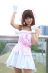  amami_haruka cosplay dress gloves hair_ribbon hair_ribbons highres hiromichi idolmaster photo ribbon 