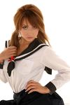  cosplay leah_dizon photo sailor sailor_uniform school_uniform serafuku twintails 