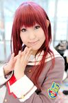  cosplay hino_kahoko kiniro_no_corda moeka moeka_(cosplayer) photo red_hair redhead school_uniform serafuku 