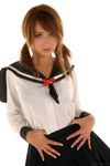  cosplay leah_dizon photo sailor sailor_uniform school_uniform serafuku twintails 