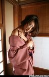  ando_sayako highres japanese_clothes kimono open_clothes open_kimono photo 