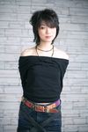  bare_shoulders denim highres jeans komiyama_maki pants photo sweater 