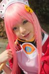  broom cosplay diebuster highres maid maid_apron maid_uniform namada nono nono_(top_wo_nerae_2!) photo pink_hair top_wo_nerae_2! 