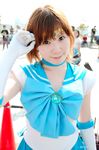  bishoujo_senshi_sailor_moon choker cosplay mizuno_ami photo sailor_mercury school_uniform serafuku short_hair yomomi 