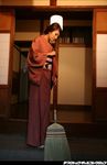  ando_sayako broom highres japanese_clothes kimono photo 