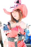  arc_system_works bare_shoulders cosplay guilty_gear hat highres i-no miya photo witch_hat 