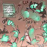 1:1 abdominal_bulge anal anal_penetration anthro anus backsack balls belly bodily_fluids bottomwear bottomwear_down butt butt_grab butt_squish clothed clothing cum cum_in_clothing cum_in_underwear cum_through_clothing cum_through_underwear cum_while_penetrated digital_drawing_(artwork) digital_media_(artwork) disembodied_hand english_description english_text genital_fluids genitals ghost_hand glowing glowing_genitalia glowing_penis group gulp_(sound_effect) hand_on_butt hand_on_head hi_res large_penetration male nikitayarrow note onomatopoeia pants pants_down partially_clothed penetration penile penile_penetration penis penis_in_ass penis_in_mouth sound_effects spread_butt spreading squish sweat sweaty_belly sweaty_body tail tail_grab tears text thrusting underwear wet wet_clothing wet_underwear white_clothing white_underwear