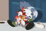 5_toes absurd_res anthro artguyidk blush body_blush canid canine canis clothing dominant dominant_female drain duo feet female foot_blush foot_fetish foot_focus foot_play foot_sniffing footjob footwear fur gadget_the_wolf genitals gym hi_res holding_clothing holding_footwear holding_object holding_shoes idw_publishing lemur locker_room looking_pleasured male male/female mammal musk musky_feet penis pink_eyes primate purple_eyes red_body red_fur ring-tailed_lemur sega sex shoe_sniffing shoes shoes_removed sitting sniffing sniffing_clothes sonic_the_hedgehog_(comics) sonic_the_hedgehog_(idw) sonic_the_hedgehog_(series) stirrup_legwear strepsirrhine submissive submissive_male tangle_the_lemur toes white_body white_fur wolf