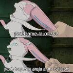 1:1 blue_eyes blue_inner_ear bow_(anatomy) comic cora_(joshuas) dialogue draw_over duo ear_grab ear_pull eeveelution female feral fur generation_6_pokemon grabbing_both_ears hi_res joshuas leg_markings markings meme multicolored_body multicolored_fur nintendo pink_body pink_ears pink_fur pokemon pokemon_(species) ribbons_(anatomy) socks_(marking) spanish_text sylveon text translated two_tone_body two_tone_fur white_body white_fur