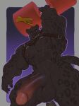 2026 5_fingers abs anthro artist_name balls barricade_tape biceps big_muscles big_pecs biped black_body black_claws black_fur blue_eyes bodily_fluids border caution_tape claws english_text exercise felid finger_claw finger_claws fingers forearm_muscles fur gage_the_panther genitals glans grey_border grin grinning_at_viewer harness harness_only hi_res holding_barbell huge_muscles humanoid_hands jaguar leopard_spots looking_at_viewer looking_down looking_down_at_viewer low-angle_view male male_anthro mammal markings melanistic muscular muscular_anthro muscular_arms muscular_male muscular_thighs navel night nipples nude oldshep outside_border pantherine pecs penis smile smiling_at_viewer solo spots spotted_body spotted_fur sweat sweaty_abs sweaty_arms sweaty_body sweaty_legs sweaty_thighs tail text thick_thighs vein veiny_muscles veiny_penis weightlifting workout worm's-eye_view