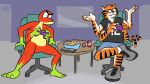 2025 4_arms 4_fingers 4_toes amphibian angry anthro artist_logo artist_name belly bent_leg bent_legs beverage beverage_can biped black_clothing black_eyes black_shirt black_striped_fur black_stripes black_t-shirt black_topwear blue_bottomwear blue_clothing blue_shorts bottomwear bowl casual_nudity chair cheek_tuft claws clothed clothed_anthro clothed_male clothing colored container controller crossed_legs curling_tail dated digital_media_(artwork) duo eyewear facial_tuft fangs feet felid finger_claws fingers flat_chested food footwear frog frown fully_clothed fully_clothed_anthro fully_clothed_male fur furniture game_controller gaming gaming_chair gesture glance glasses green_body green_scales grey_clothing grey_footwear grey_shoes half-closed_eyes head_tuft hex_(hexadoodle) hexadoodle hi_res holding_controller holding_game_controller holding_object humanoid_feet humanoid_hands humanoid_heel inside lines_drawn logo looking_aside looking_aside_at_viewer looking_at_viewer male mammal markings motion_lines multi_arm multi_limb multicolored_body multicolored_fur multicolored_scales nachos narrowed_eyes nude nude_anthro nude_male number_on_shirt number_on_t-shirt on_chair orange_body orange_fur pantherine plantigrade red_body red_scales remote_control ring_(marking) ringed_tail scales shirt shoes shorts shrug sitting sitting_on_chair smile smirk smug smug_expression smug_eyes smug_face smug_grin socks soda striped_markings striped_tail stripes t-shirt table tail tail_markings tan_body tan_fur teeth text tiger tigercat toes toony topwear tuft tv_remote two_tone_body two_tone_fur whisker_spots yellow_belly yellow_body yellow_scales