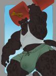 2026 5_fingers abs anthro artist_name athletic_wear barricade_tape biceps big_muscles big_pecs biped black_body black_claws black_fur blue_eyes blue_sky bodily_fluids border bottomwear bulge caution_tape claws closed_smile clothing english_text exercise felid finger_claw finger_claws fingers forearm_muscles fur gage_the_panther green_bottomwear green_clothing green_shorts grey_border gym_bottomwear gym_shorts hi_res holding_barbell huge_muscles humanoid_hands jaguar leopard_spots looking_at_viewer looking_down looking_down_at_viewer low-angle_view male male_anthro mammal markings melanistic mouth_closed muscular muscular_anthro muscular_arms muscular_male muscular_thighs navel nipples oldshep outside_border pantherine pecs shirt shorts sky smile smiling_at_viewer solo spots spotted_body spotted_fur sweat sweaty_abs sweaty_arms sweaty_body sweaty_legs sweaty_thighs tail tank_top text thick_thighs topwear vein veiny_muscles weightlifting white_clothing white_shirt white_tank_top white_topwear workout worm's-eye_view