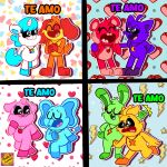 1:1 anthro avian bear bird blue_body bobby_bearhug bubba_bubbaphant canid canine canis catnap_(poppy_playtime) chicken collar craftycorn dogday_(poppy_playtime) domestic_cat domestic_dog domestic_pig elephant elephantid equid equine felid feline felis female galliform green_body group hi_res holidays hoppy_hopscotch horn kickinchicken lagomorph leporid male mammal mob_entertainment mythological_creature mythological_equine mythology orange_body phasianid pickypiggy pink_body poppy_playtime proboscidean purple_body rabbit red_body rocketlennon smiling_critters spanish_text suid suine sus_(pig) text unicorn valentine's_day white_body yellow_body