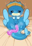 2025 anal anal_fluids anal_penetration anthro anus aquatic balls bedding bedding_background biped blue_body blush blush_lines bodily_fluids butt catfish clothing detailed_anus digital_drawing_(artwork) digital_media_(artwork) dildo dildo_in_ass dildo_insertion facial_markings fish foreskin front_view genitals glans glistening glistening_body half-closed_eyes hat head_markings headgear headwear hi_res holding_both_legs humanoid_genitalia humanoid_penis long_dildo male male_anthro markings masturbation monotone_body mostly_nude mostly_nude_anthro mostly_nude_male muzzle_(marking) narrowed_eyes object_in_ass penetration penis plantigrade presenting presenting_anus presenting_hindquarters presenting_penis pushing_toy_out rinrin_(pixiv) sex_toy sex_toy_in_ass sex_toy_insertion shaded soft_shading solo sweat toying_self unretracted_foreskin whiskers